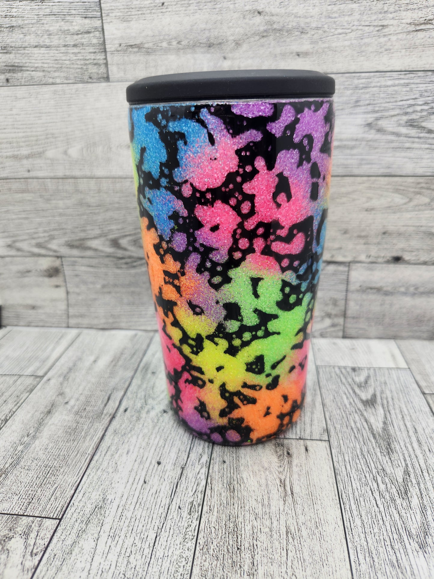 Neon Splatter Koozie